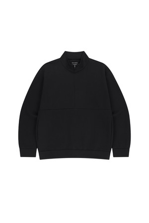 드리프트코어 유니 하프집업 탑-브라운