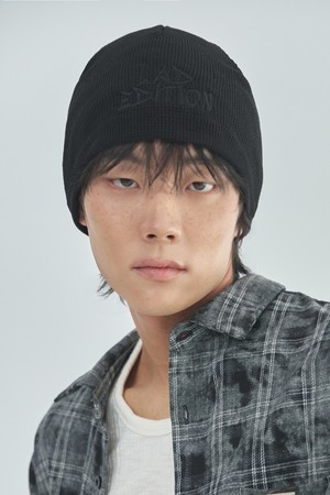 와플 로고 비니_블랙