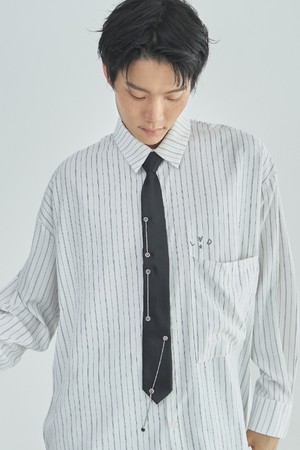 스틸 홀 링크드 타이_블랙