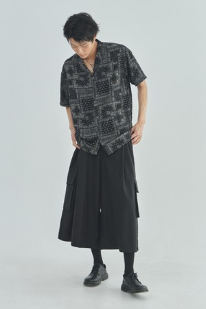 레이온 큐롯 카고팬츠_블랙