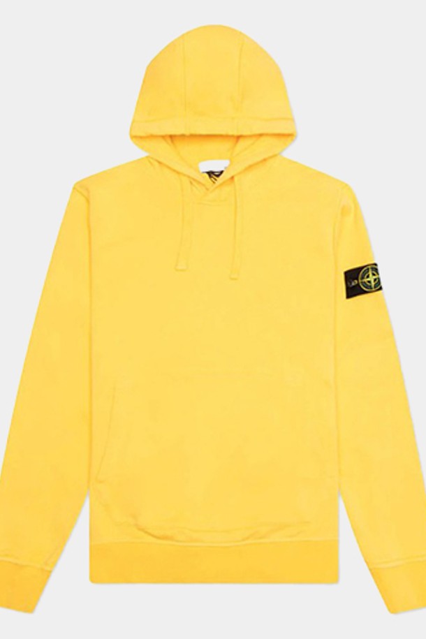 STONE ISLAND - 후디 - [스톤아일랜드] 22SS 761564151 V0030 와펜패치 스웨트 옐로우 남성 후드티셔츠