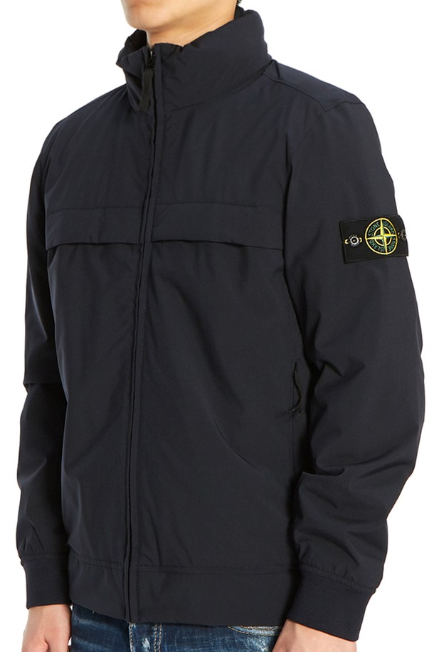 STONE ISLAND - 아노락/바람막이 - [스톤아일랜드] 711542227 V0020 와펜 후드 집업 네이비 남성 자켓