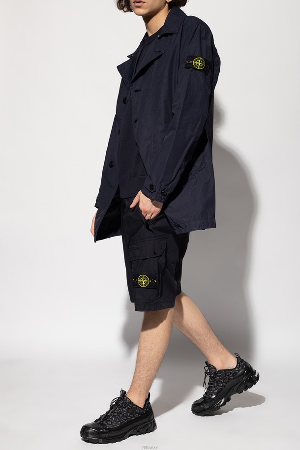 STONE ISLAND - 아노락/바람막이 - [스톤아일랜드] 21SS 741543632 V0020 와펜패치 사파리 코트 네이비 남성 자켓