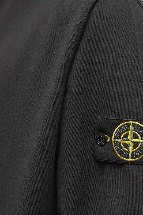 STONE ISLAND - 후디 - [스톤아일랜드] 22SS 761562852 V0029 와펜패치 블랙 남성 후드티셔츠