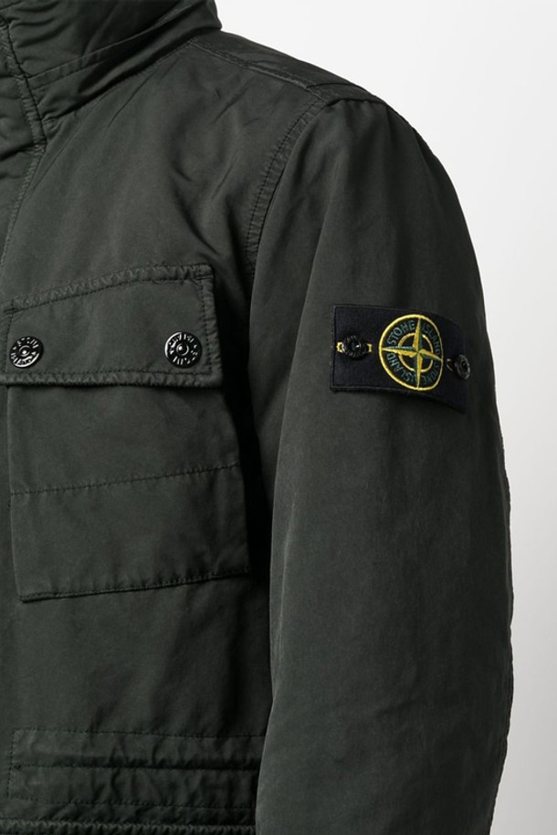 STONE ISLAND - 아노락/바람막이 - [스톤아일랜드] 22FW 771541249 V0029 와펜패치 블랙 남성 자켓