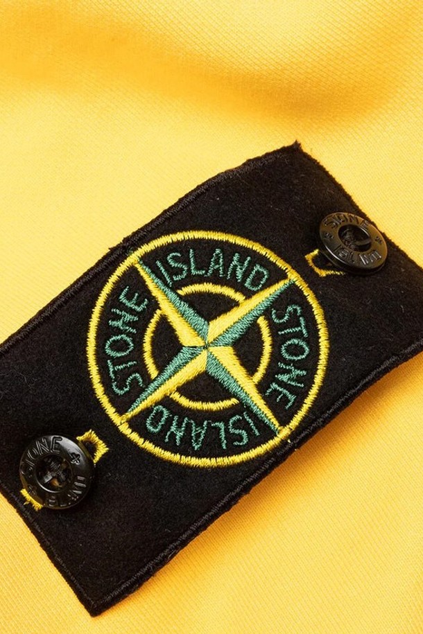 STONE ISLAND - 후디 - [스톤아일랜드] 22SS 761564151 V0030 와펜패치 스웨트 옐로우 남성 후드티셔츠