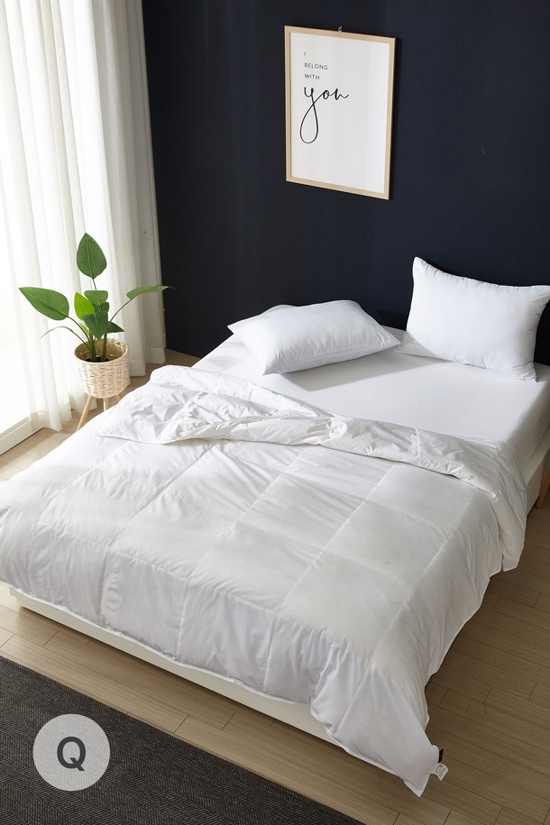 폴란드 썸머구스+캐드미오 차콜 이불커버세트 Q는 순면 소재로 제작되어 흡습성과 통기성이 뛰어나며, 얇은 두께와 부드러운 촉감으로 사계절, 특히 여름에 쾌적하게 사용할 수 있습니다. 화이트 컬러 바탕에 트리플 라인 자수 패턴이 돋보이며, 12개의 이불 고정 끈과 호텔식 단추 마감으로 고급스러움을 더했습니다. 이불커버 1장과 호텔식 자루형 베개커버로 구성되어 있으며, 입체 봉제와 메쉬 소재 칸막이 디테일로 완성도를 높였습니다.
