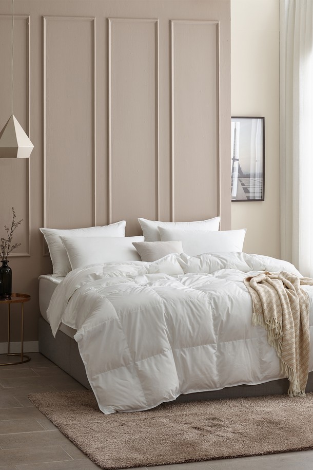 폴란드 구스다운 70%와 구스페더 30%로 채워진 간절기용 구스이불과 에이프릴 손자수 면 100% 이불커버 세트(S 사이즈)입니다. 화이트 컬러의 이 세트는 보온성과 통기성이 뛰어나며, 3D메쉬 구조와 고밀도 퀼팅, 12개의 이불끈으로 제작되었습니다. 토탈케어시스템 4.0으로 관리 가능한 이 제품은 안전인증을 받았으며, 봄/가을에 사용하기 적합합니다.
