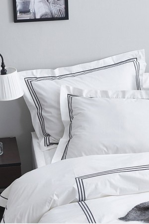 구스온 캐드미오차콜 60수면 자루형 호텔 베개커버 (50X70)