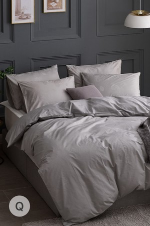 구스온 자가드 페이즐 사틴면 호텔 이불베개커버 세트 Q