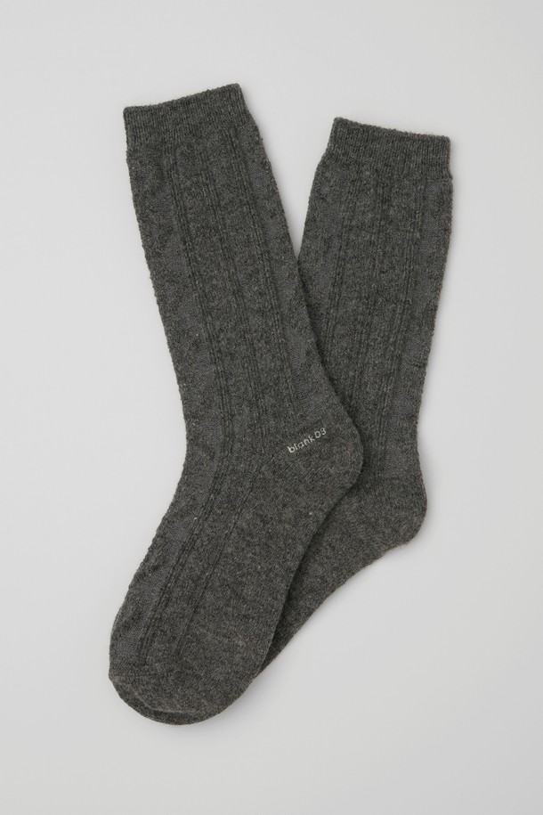 BLANK03 - 양말 - wool cable cozy socks (3colors)