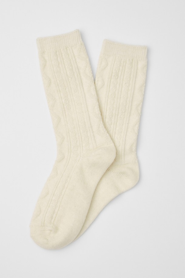 BLANK03 - 양말 - wool cable cozy socks (3colors)