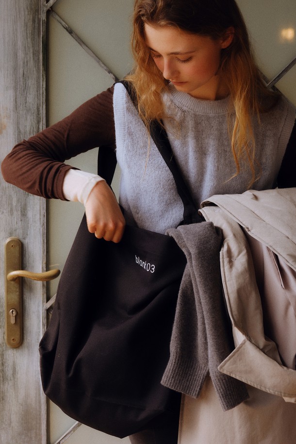 BLANK03 - 여성 가방 - one shoulder canvas bag (2colors)