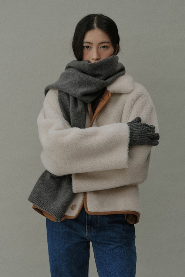 BLANK03 - 스카프/머플러 - [24winter] cashmere blend knit muffler (6colors)