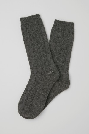 wool cable cozy socks (3colors)