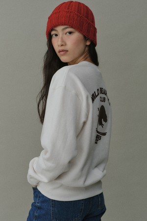 [24winter] back print peachskin sweatshirts (ivory)