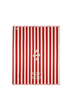 솔티 스트라이프 비치 매트 (Red)_RED-a