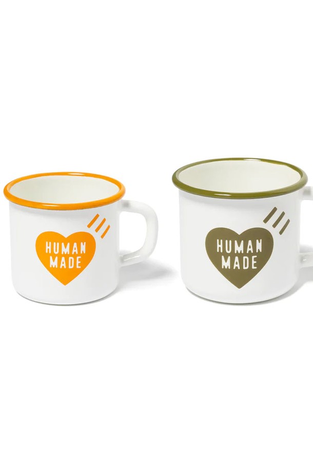 HUMAN MADE - 기타소품 - 휴먼메이드 에나멜 머그 컵 400ml (올리브드랩) HM25GD148