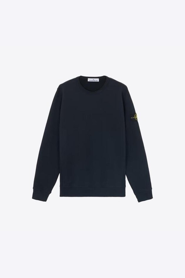 STONE ISLAND - 스웨트셔츠 - 스톤아일랜드 남성 브러쉬드 코튼 맨투맨 (네이비) 811562420 V0020