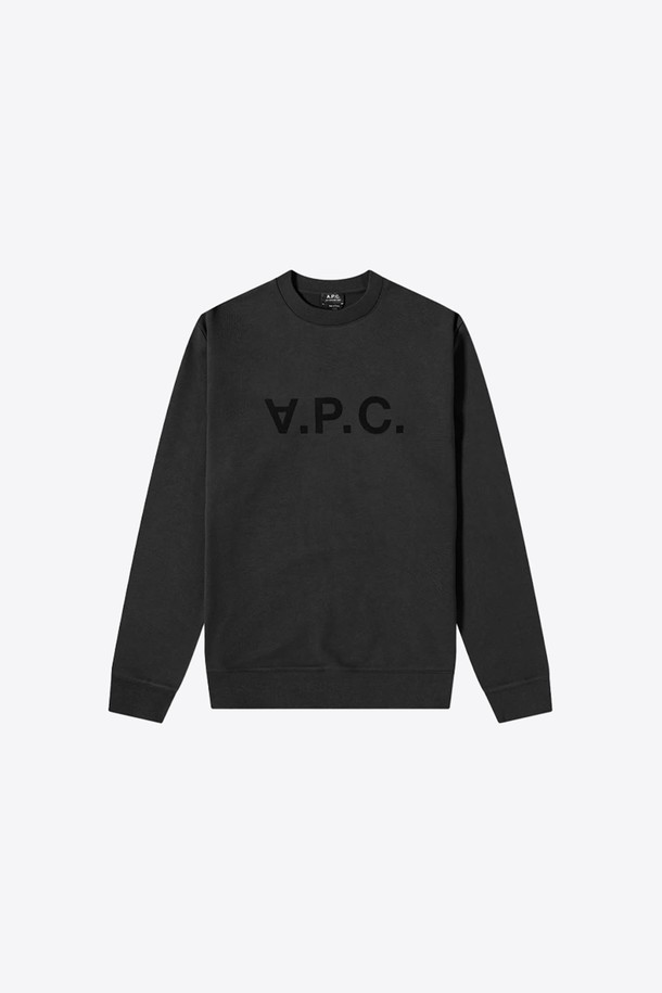 A.P.C. - 긴팔티셔츠 - 아페쎄 남성 VPC 로고 맨투맨 (블랙) COECQ H27378 LZZ