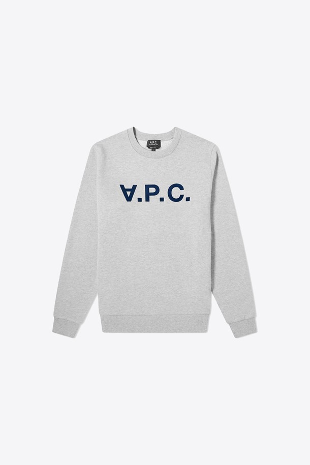 A.P.C. - 긴팔티셔츠 - 아페쎄 남성 VPC 로고 맨투맨 (그레이) COECQ H27378 PLA