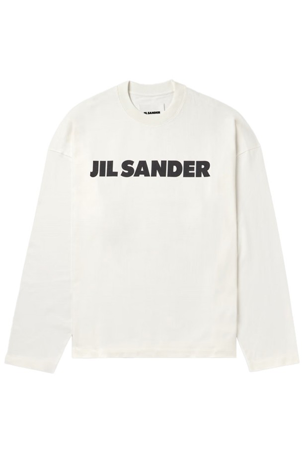 JIL SANDER - 긴팔티셔츠 - 질샌더 남성 스티프 라이트웨이트 코튼 롱 슬리브 티셔츠 (내츄럴) J22GC0136 J45148 102