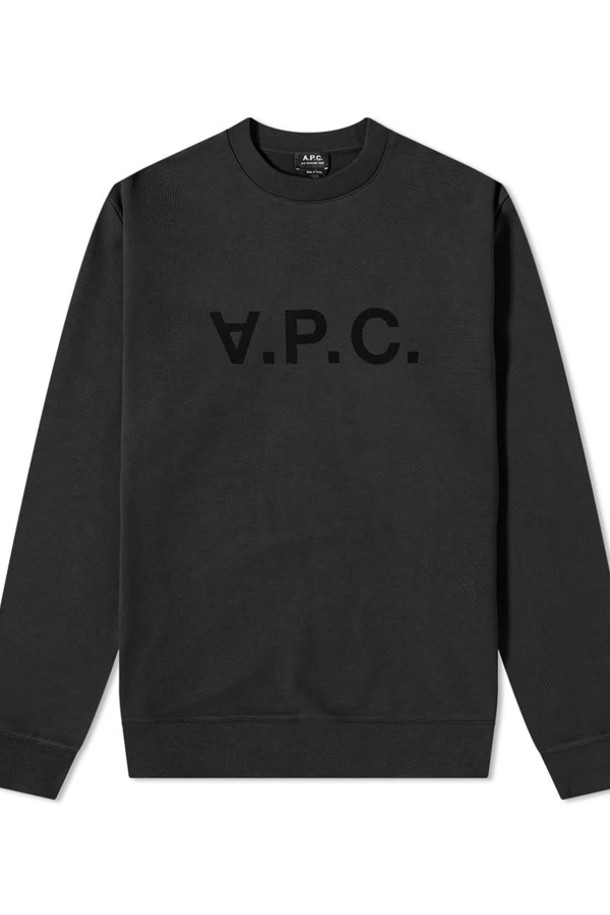 A.P.C. - 긴팔티셔츠 - 아페쎄 남성 VPC 로고 맨투맨 (블랙) COECQ H27378 LZZ