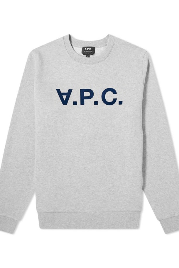 A.P.C. - 긴팔티셔츠 - 아페쎄 남성 VPC 로고 맨투맨 (그레이) COECQ H27378 PLA