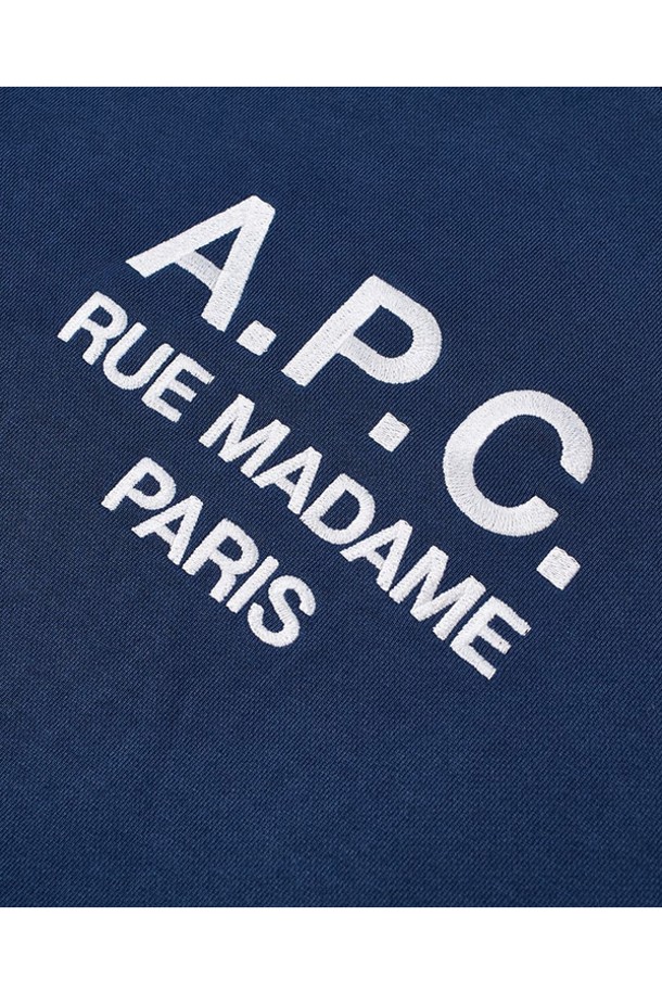 A.P.C. - 긴팔티셔츠 - 아페쎄 남성 APC 로고 맨투맨 (네이비) COEBH H27500 IAJ