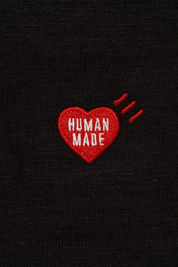 HUMAN MADE - 반팔티셔츠 - 휴먼메이드 하트 뱃지 반팔 티셔츠 (블랙) HM28CS030