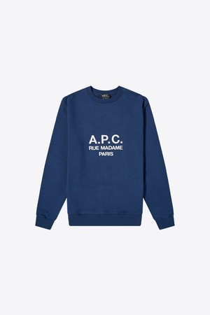 아페쎄 남성 APC 로고 맨투맨 (네이비) COEBH H27500 IAJ