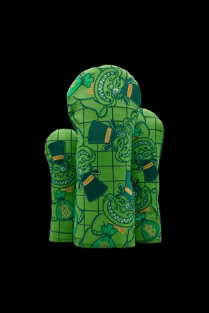 WALL STREET LUCKY CAT WOOD SET_GREEN-a