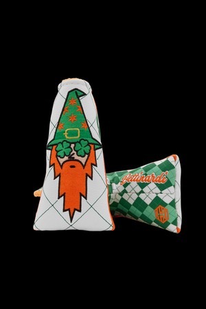 ST. PATRICK'S DAY SHAMROCK EYES WIZARD BLADE HEADCOVER_WHITE-a