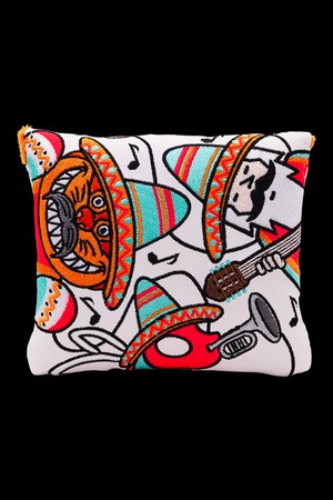 CINCO DE MAYO MARIACHI MULTI ICON CENTER-SHAFTED MALLET HEADCOVER_WHITE-a
