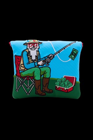 GONE FISHIN' GOTCHA WIZARD MALLET HEADCOVER_BLUE-a