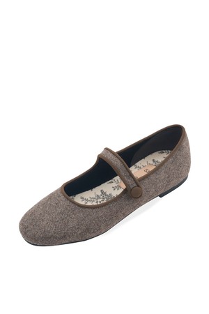 Cecil 가죽 울 벨벳 메리제인 플랫슈즈 1cm -RA7004 (7color)