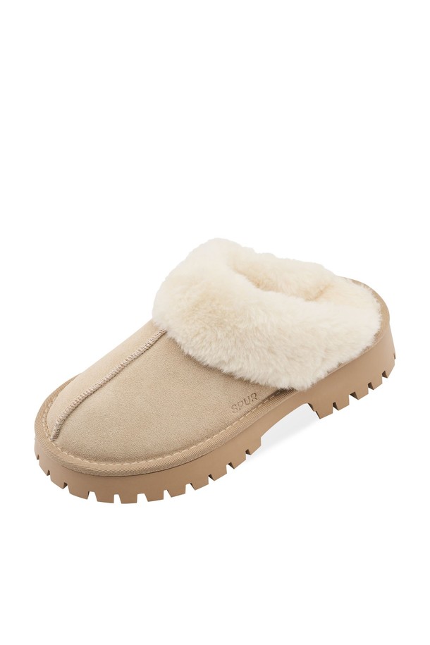 SPUR - 슬리퍼/뮬 - Lambs wool Slippers -SA9063 (3color)