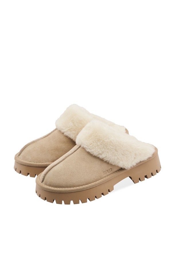 SPUR - 슬리퍼/뮬 - Lambs wool Slippers -SA9063 (3color)