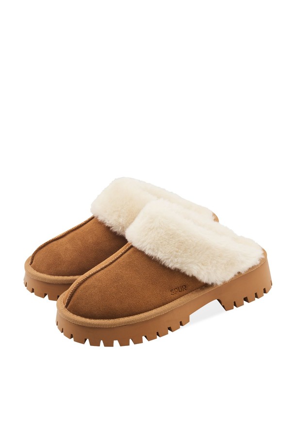 SPUR - 슬리퍼/뮬 - Lambs wool Slippers -SA9063 (3color)