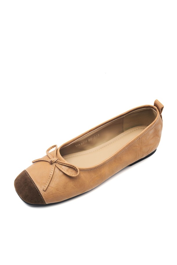 SPUR - 플랫 - Bow Ribbon Elastic String 플랫슈즈 1.5cm -UA9019 (4color)