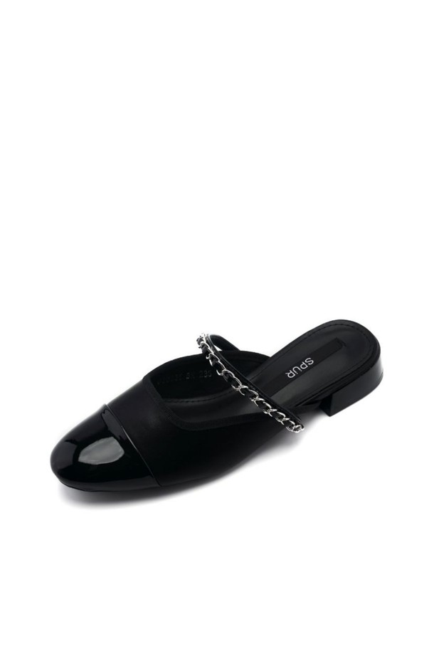 SPUR - 슬리퍼/뮬 - Enamel Toe Chain Mule -US9035 (2color)