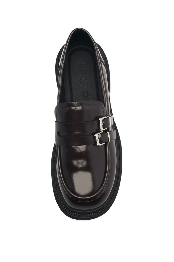 SPUR - 로퍼 - Camon Dubble Strap Flatform Loafer -UA9064 (2color)