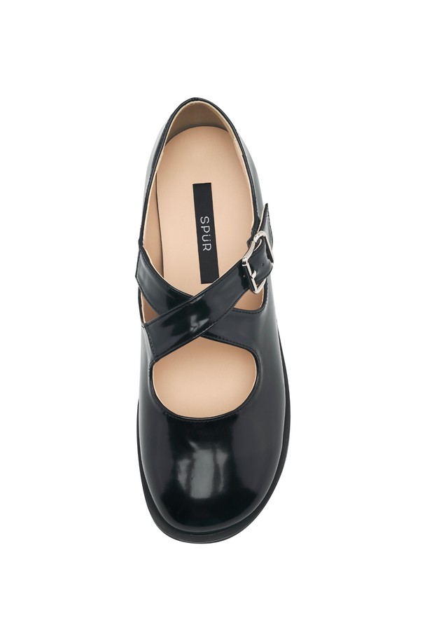 SPUR - 플랫 - Cross Strap Ballerina Flat -US8044 (2color)