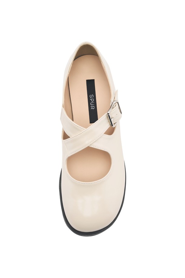 SPUR - 플랫 - Cross Strap Ballerina Flat -US8044 (2color)