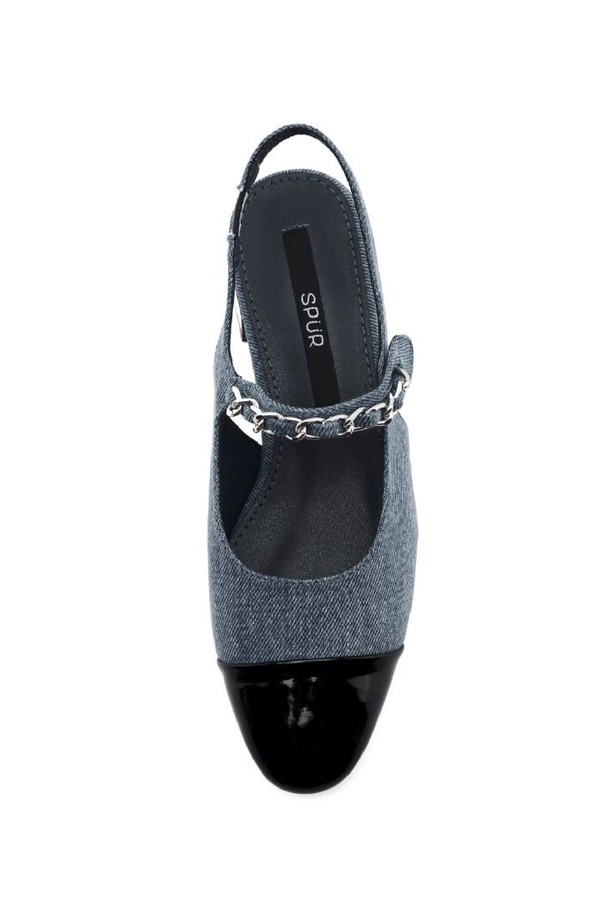 SPUR - 슬리퍼/뮬 - Chain Strap Slingback -US9036 (3color)