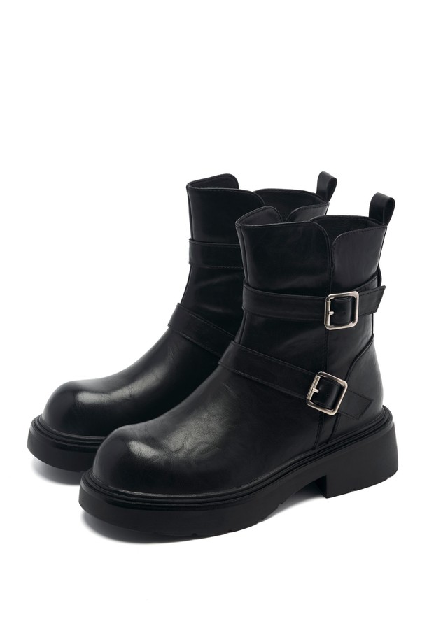 SPUR - 부츠/워커 - Coline Strap Biker Boot -UA9060 (2color)