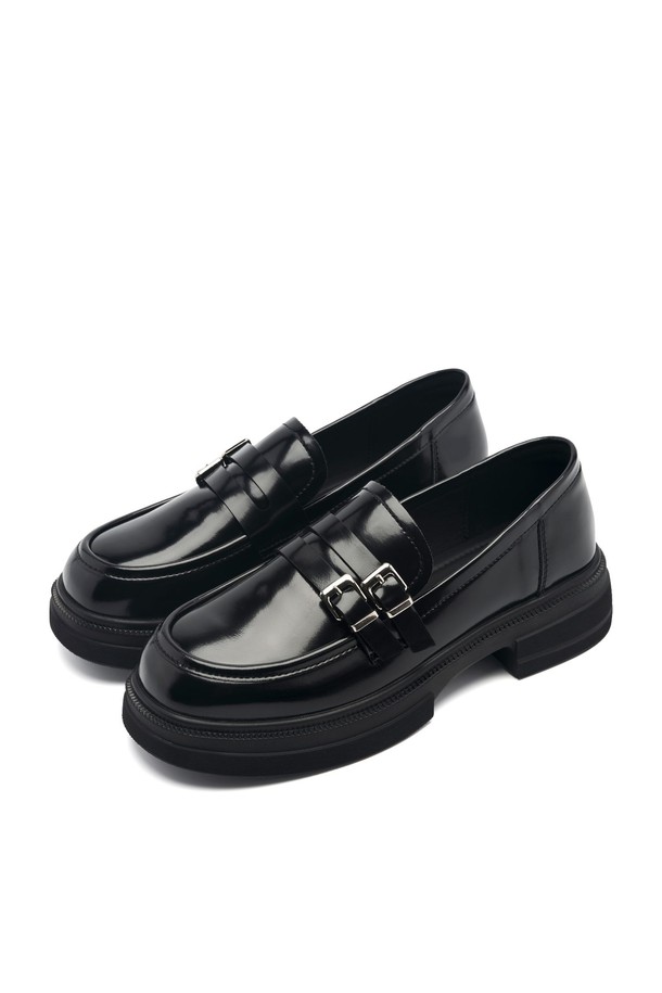 SPUR - 로퍼 - Camon Dubble Strap Flatform Loafer -UA9064 (2color)