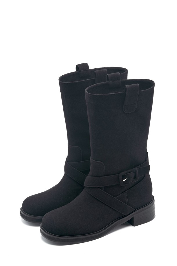 SPUR - 부츠/워커 - Cobern Strap Belted Middle Boots -UA9087 (2color)