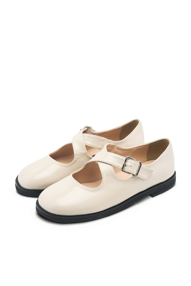 SPUR - 플랫 - Cross Strap Ballerina Flat -US8044 (2color)