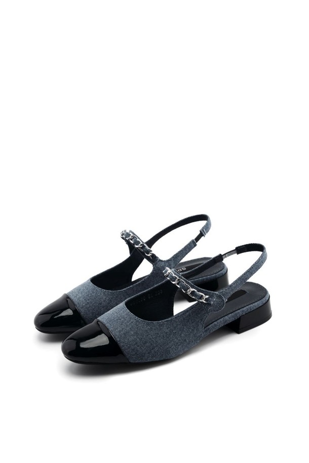 SPUR - 슬리퍼/뮬 - Chain Strap Slingback -US9036 (3color)